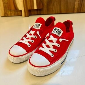 Converse Red Shoreline Knit Sneakers Size 7